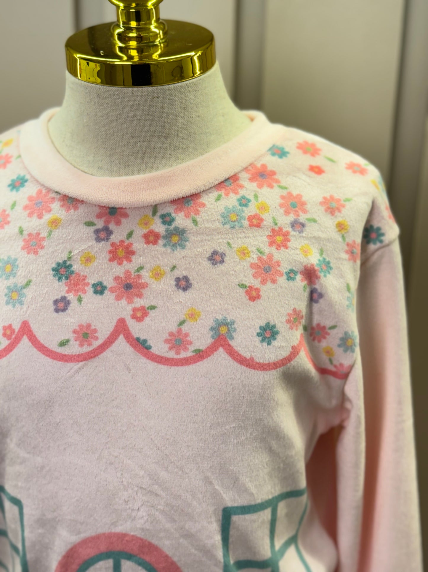 Conjunto Infantil Casaco e Calça Plush Casinha Floral - Mon Sucré