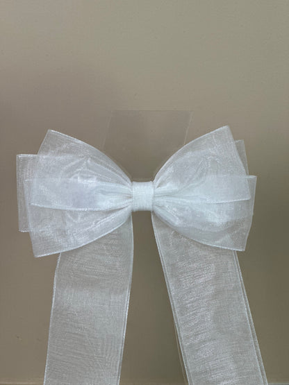 Laço Infantil Special Alongado All Organza Branco - Gracia