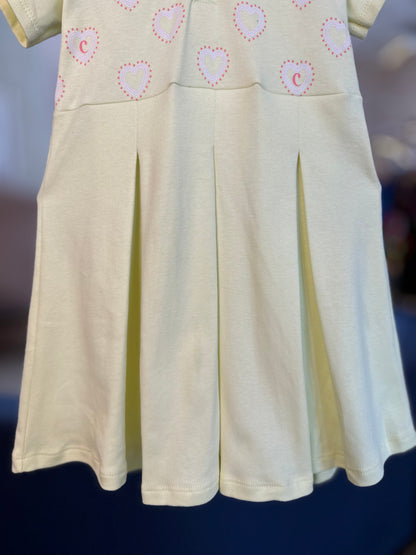 Vestido Infantil Polo com Pregas Verde - Charpey