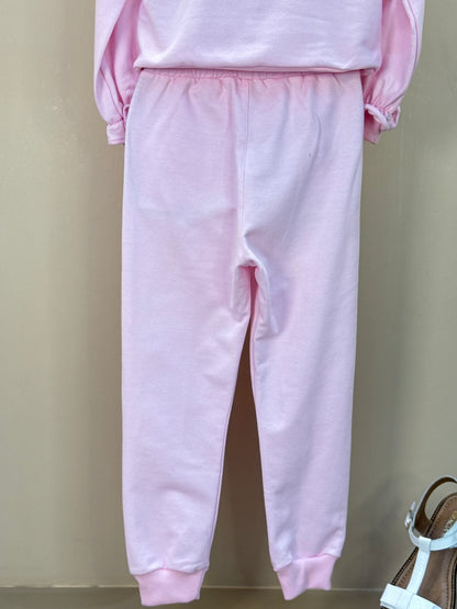 Conjunto Infantil Blusa e Calça Comfy com Ursinhos Rosa - Gabriela Aquarela