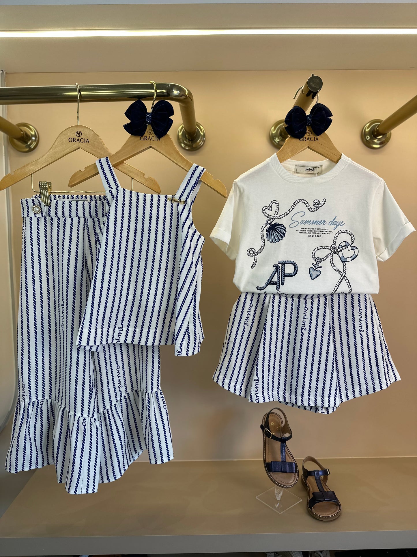 Conjunto Blusa e Calça Listra de Giz - Animê