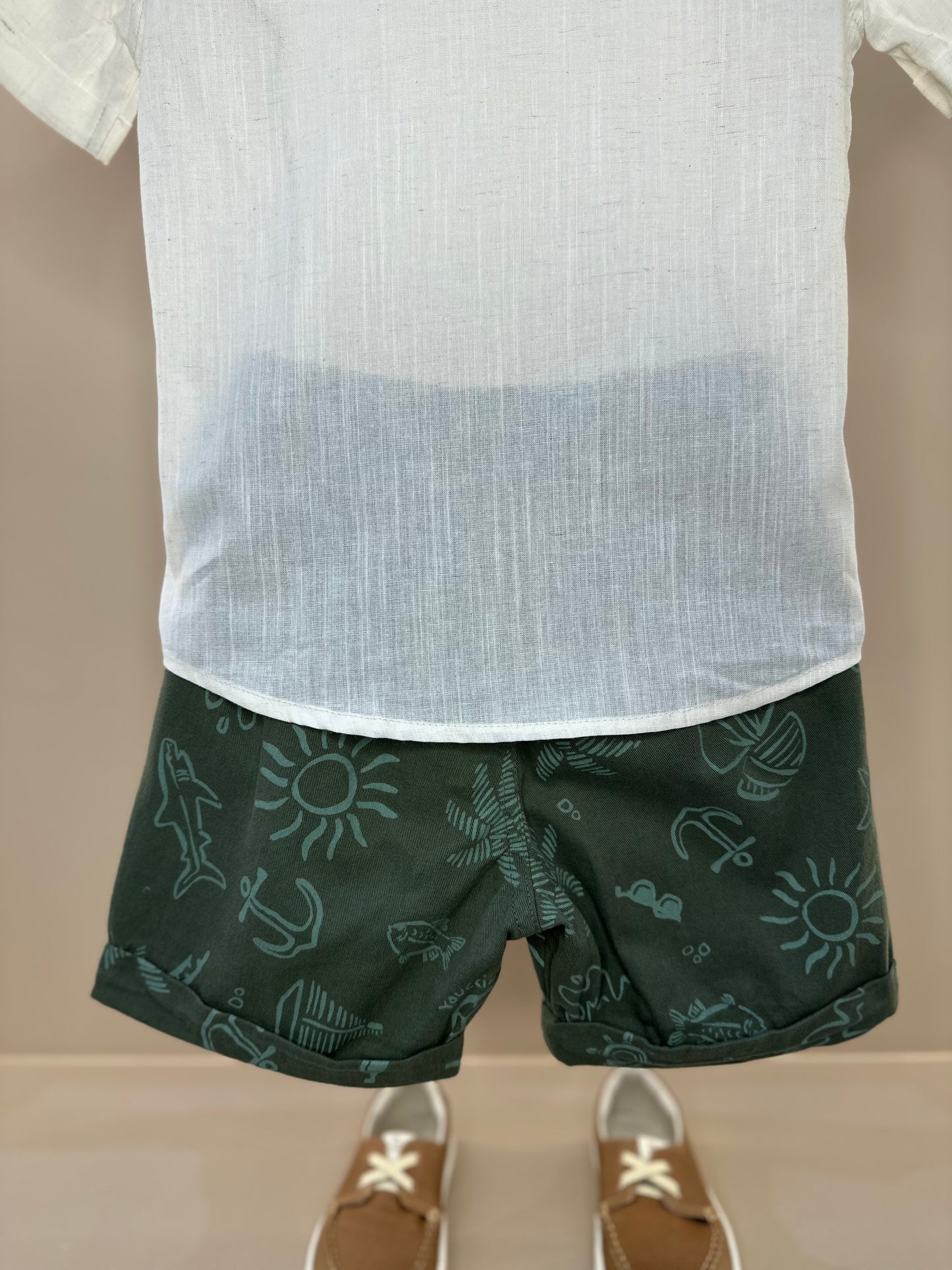Conjunto Infantil Bata Linho e Bermuda Summer - Youccie