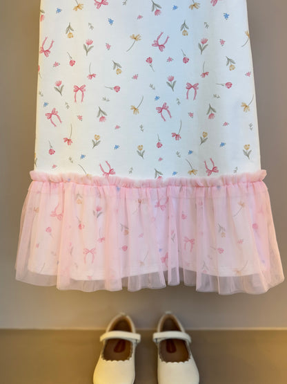 Vestido Infantil Carrossel Com Tule Rosa - Petit Cherie