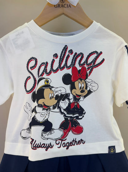 Conjunto Infantil Blusa Minnie Sailing e Shorts com Pregas Essentials - Animê