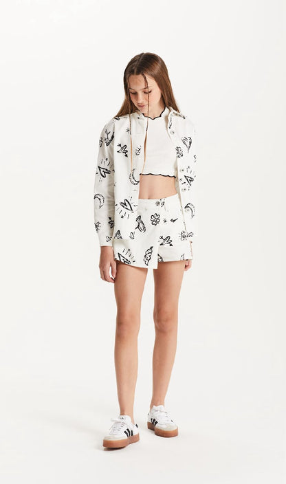 Shorts-saia Teen Sarja Star Off White - Two In