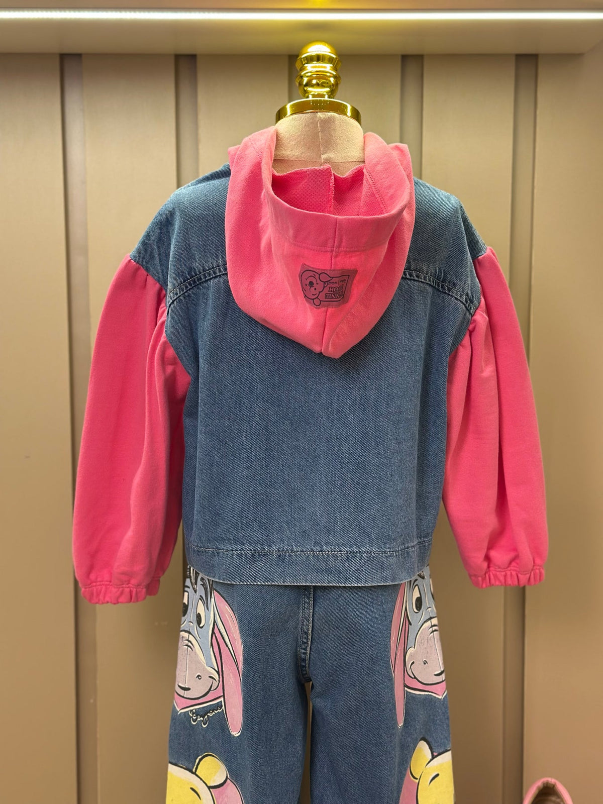 Jaqueta  Infantil Jeans com Moletom Pooh - Animê Petite