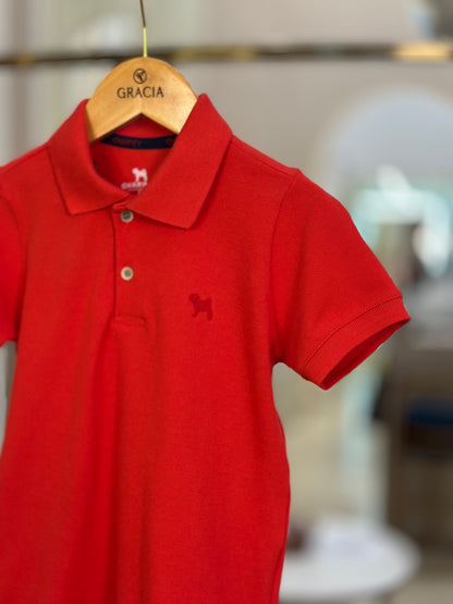 Polo Infantil Piquet Vermelho - Charpey