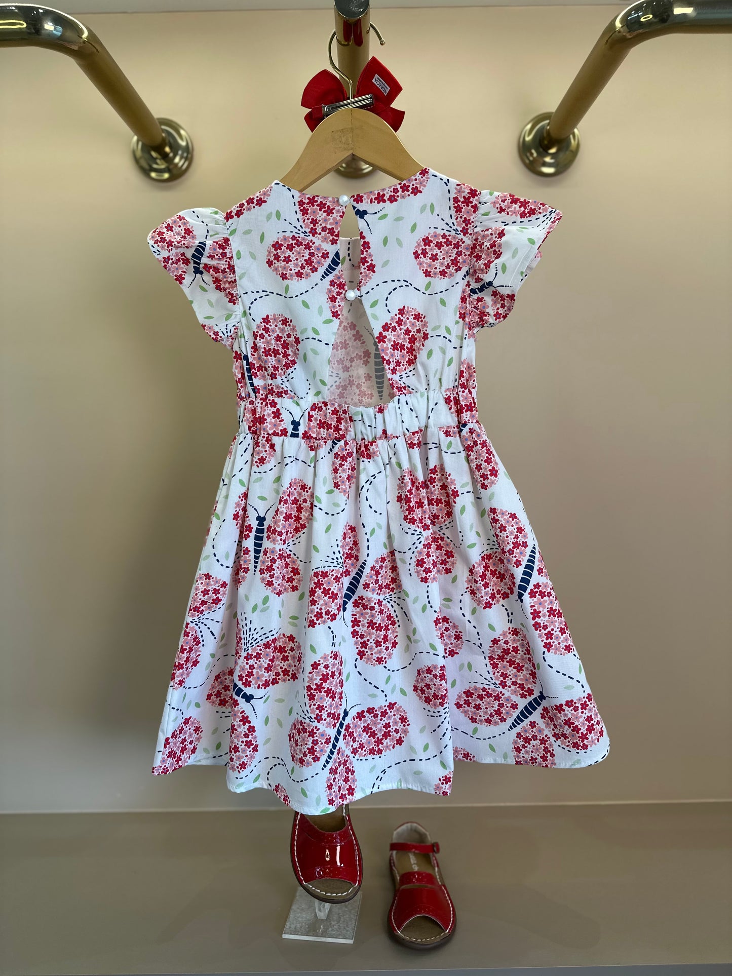 Vestido Infantil Algodão Rodado Estampado Detalhe nas Costas - Beabá