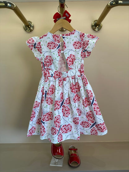 Vestido Infantil Algodão Rodado Estampado Detalhe nas Costas - Beabá