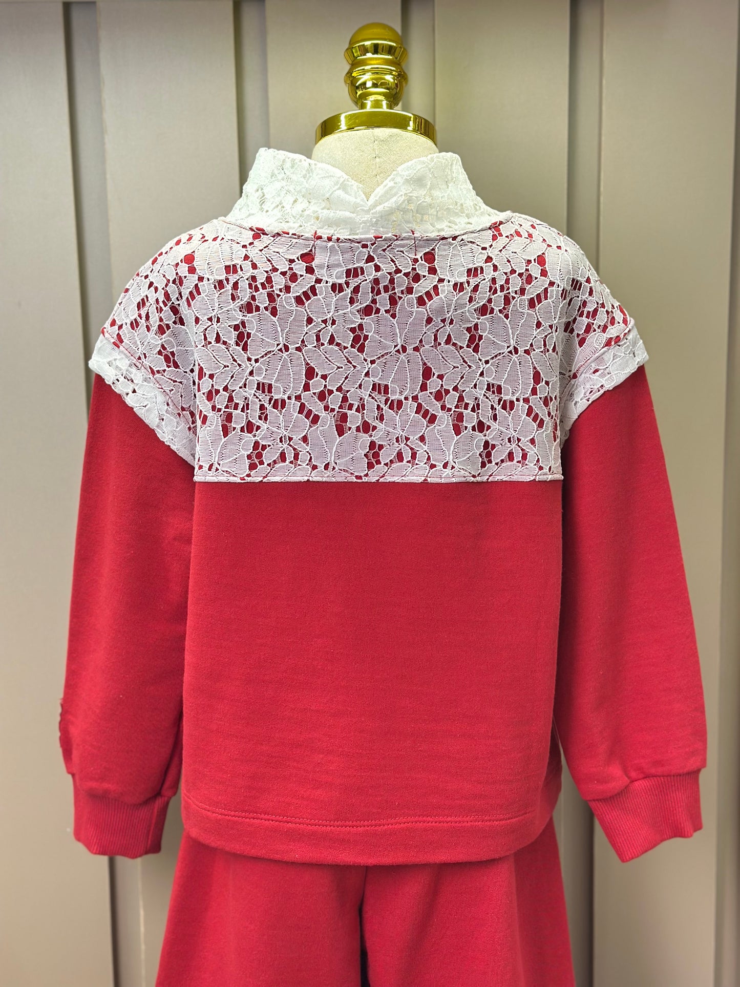 Conjunto Infantil Casaco e Calça Minnie Vermelho Berry - Animê