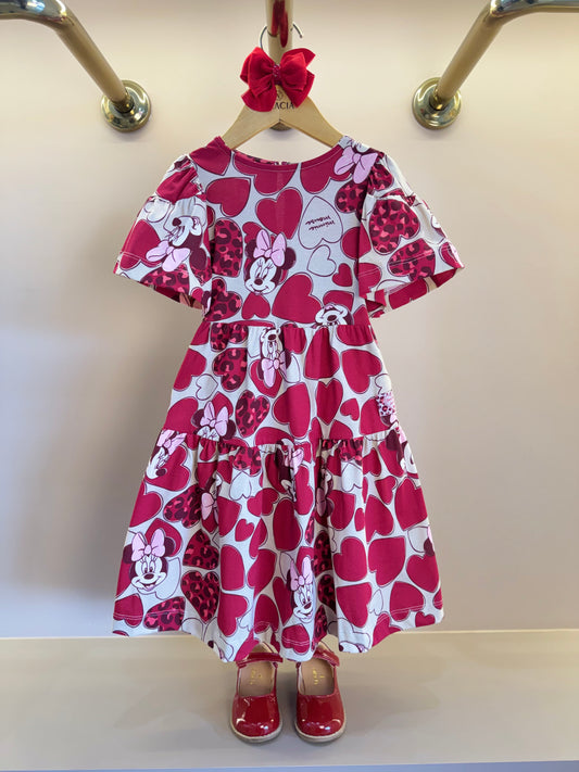 Vestido Infantil Minnie Mouse Hearts - Animê Petite
