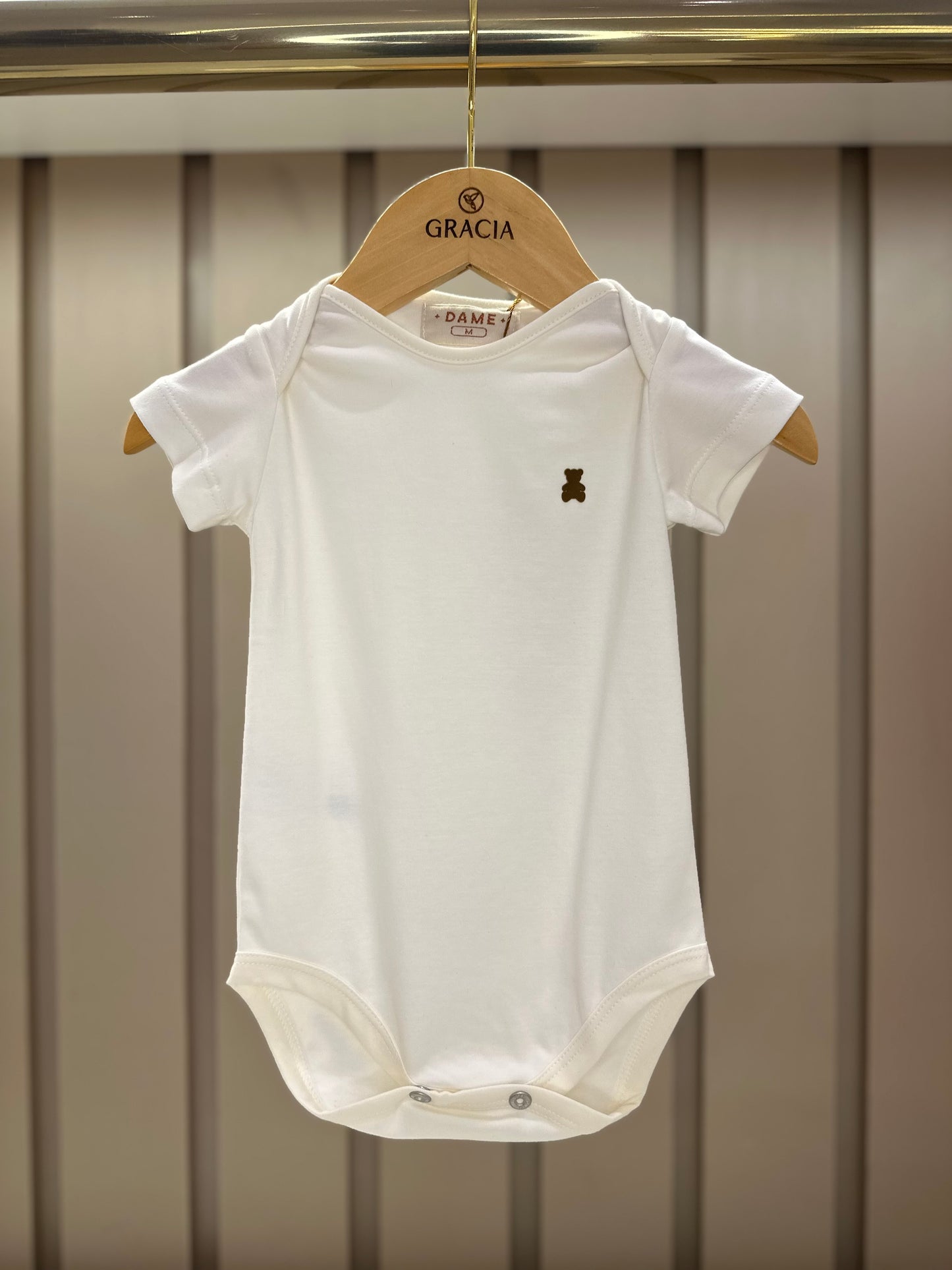Body Bebê Algodão Pima Off White - Dame