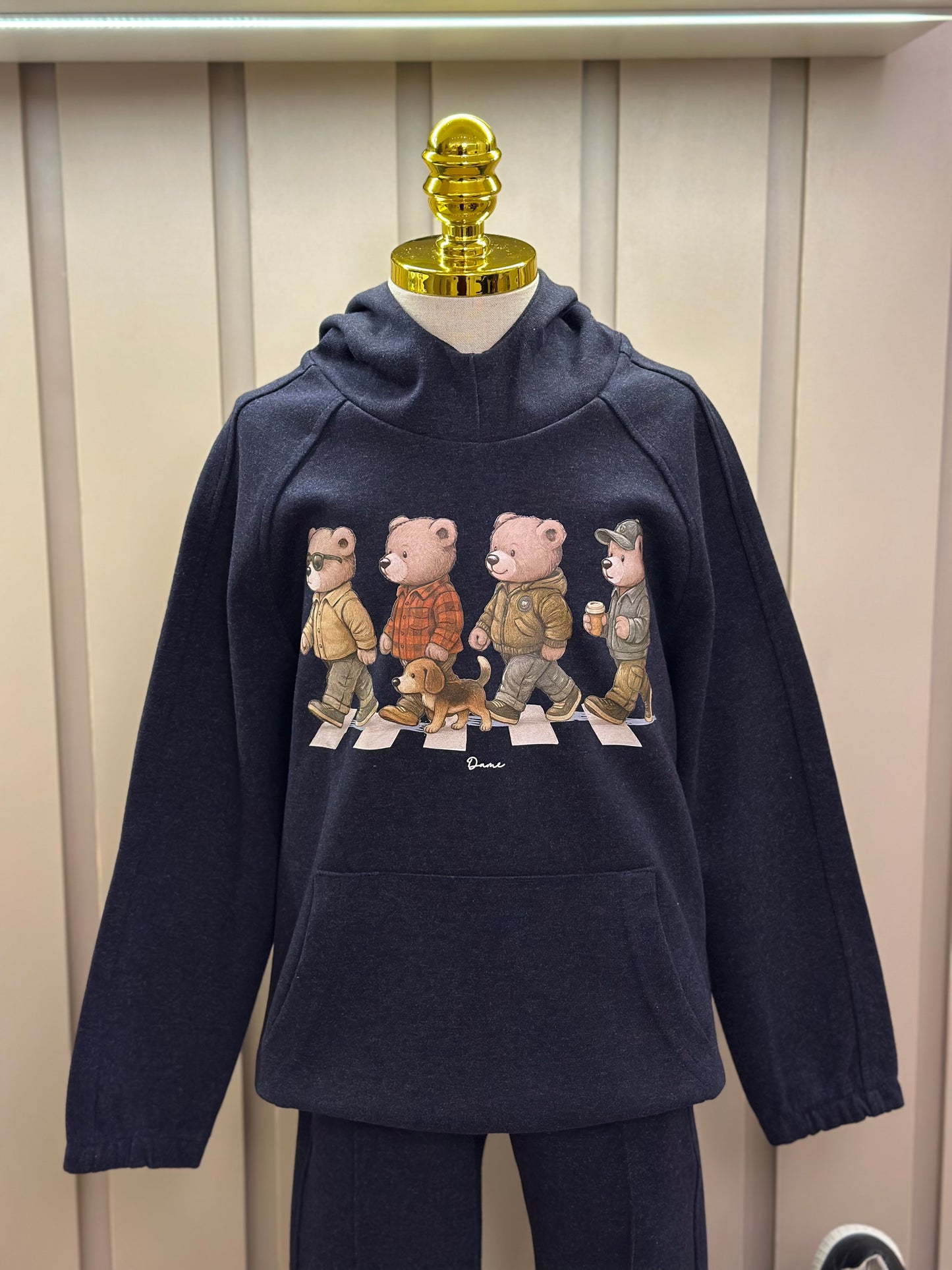 Conjunto Infantil Blusa e Calça Ponto Roma Teddy Beatles Profundo - Dame