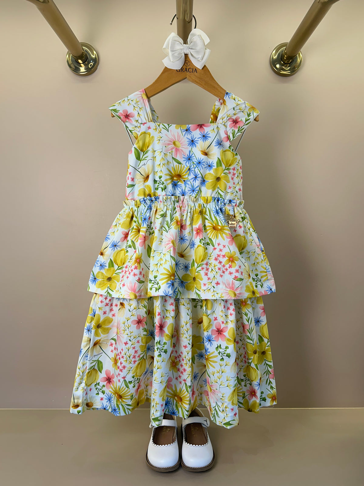 Vestido Infantil Tricoline Estampa Floral - Animê