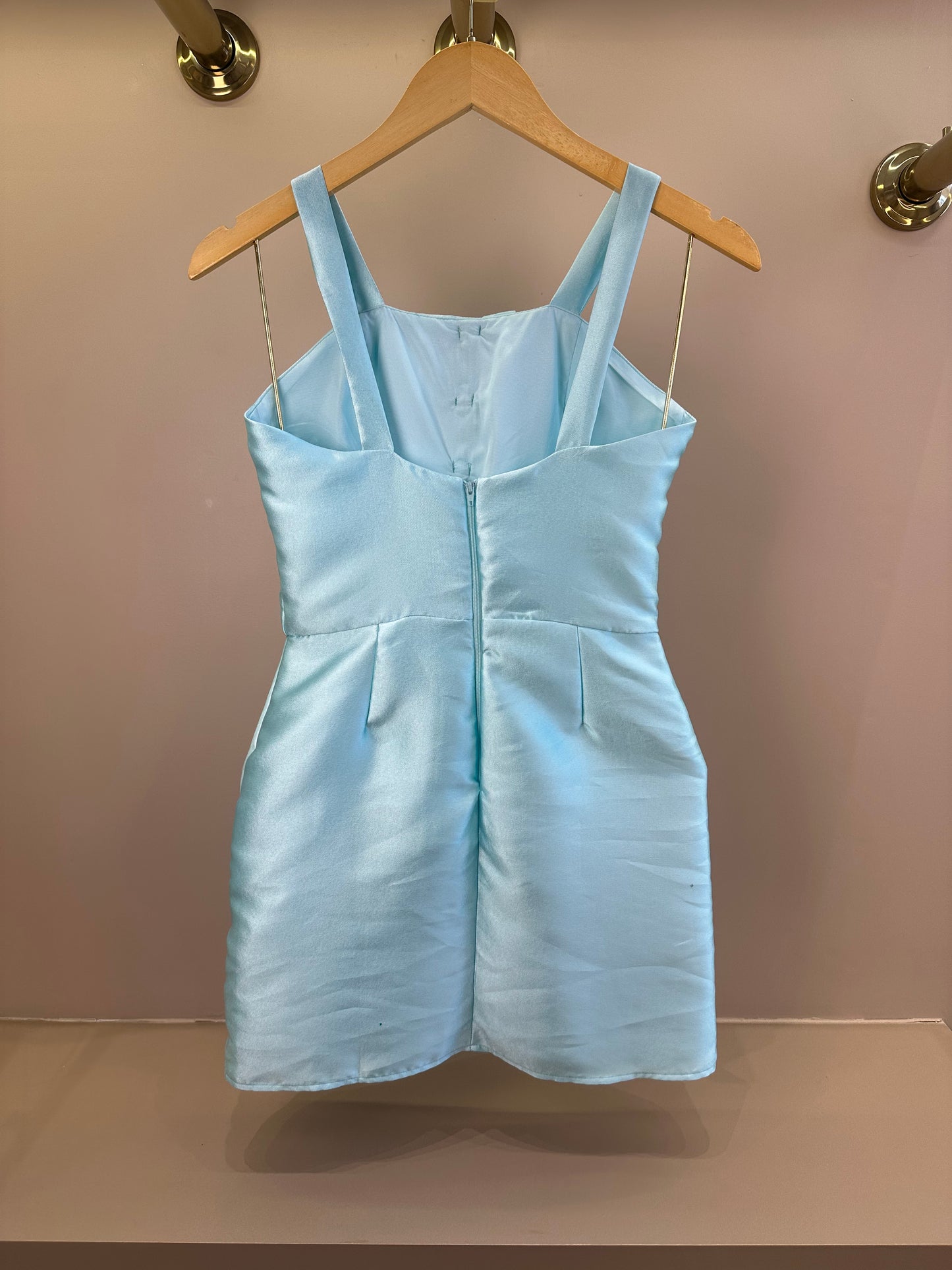 Vestido Teen Acetinado Com Laços Frontais - Vanilla Cream
