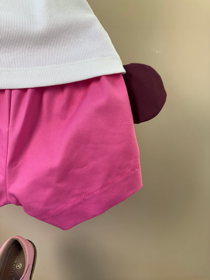 Conjunto Infantil Blusa e Shorts Saia Minnie Mouse - Animê