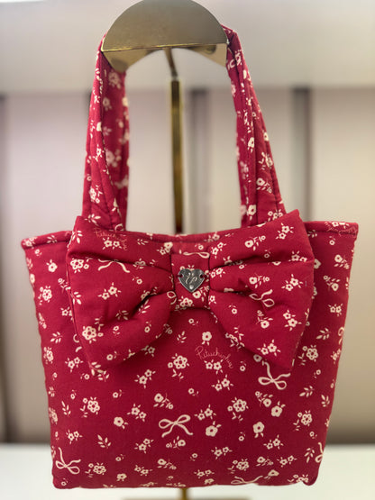 Bolsa Infantil Puffer Laço Laço Mini Flores e Laços - Pituchinhus