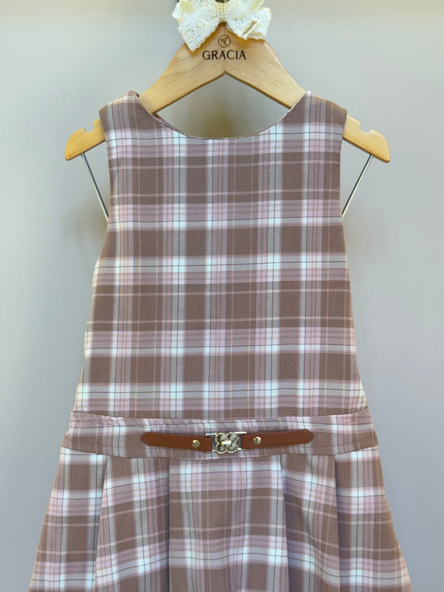Vestido Infantil Alfaiataria com Cinto - Petit Cherie