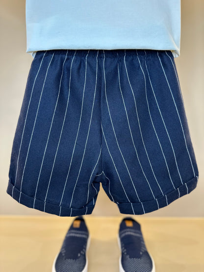 Conjunto Infantil T-shirt Seaborn e Bermuda Listrada - Youccie