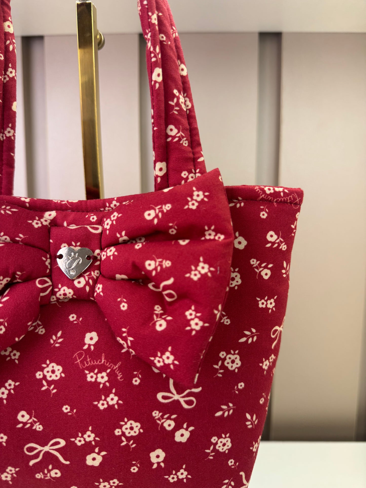 Bolsa Infantil Puffer Laço Laço Mini Flores e Laços - Pituchinhus