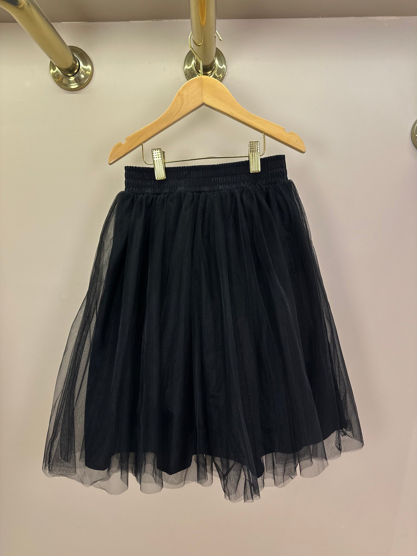 Saia-shorts Infantil Tule Lacinhos Veludo Preta - Pituchinhus