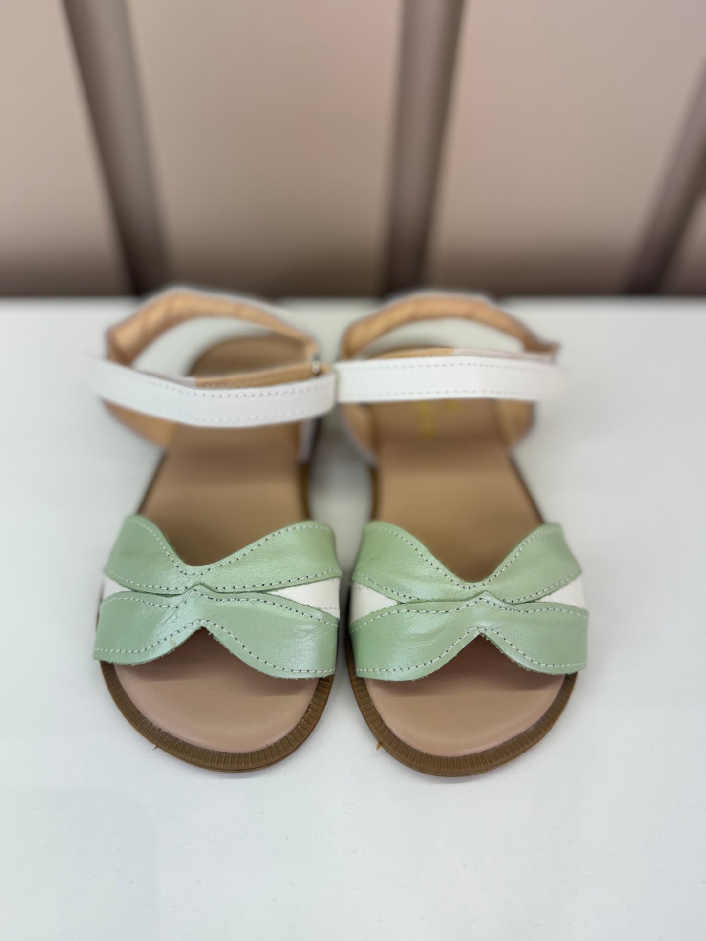 Sandália Infantil Flor Kiwi Branca Perolada - Gracia