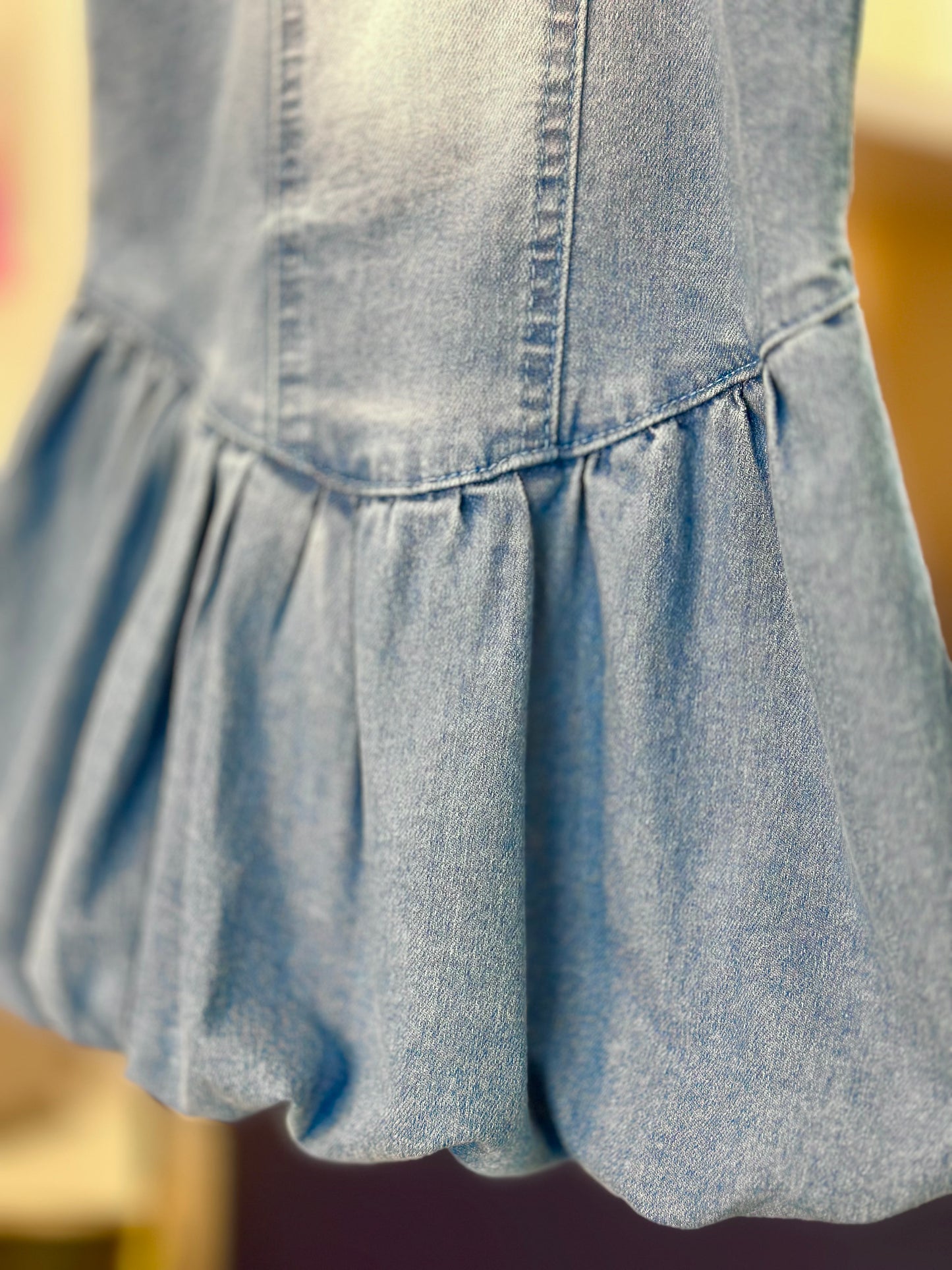 Vestido Infantil Balonê Jeans - Gabriela Aquarela