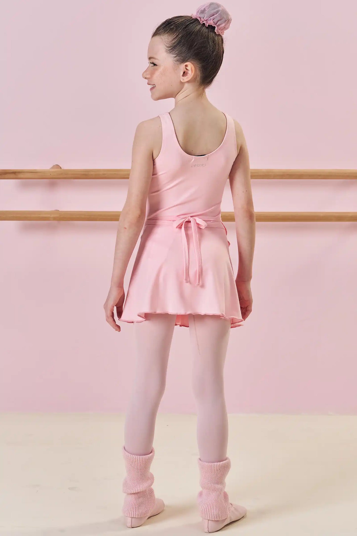 Saia Infantil Ballet com Amarração Rosa - Infanti