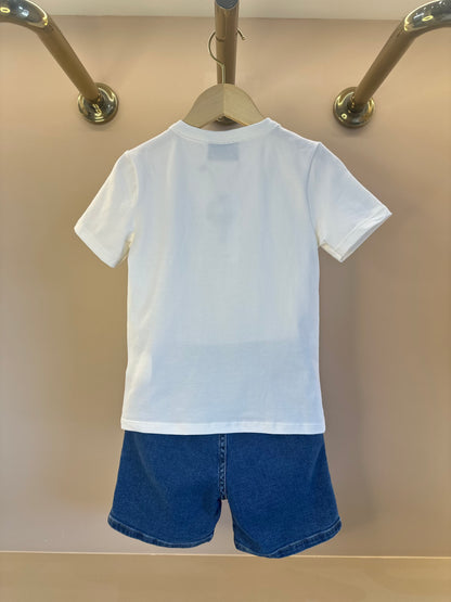 Conjunto Infantil T-Shirt Yourself e Bermuda Jeans - Youccie