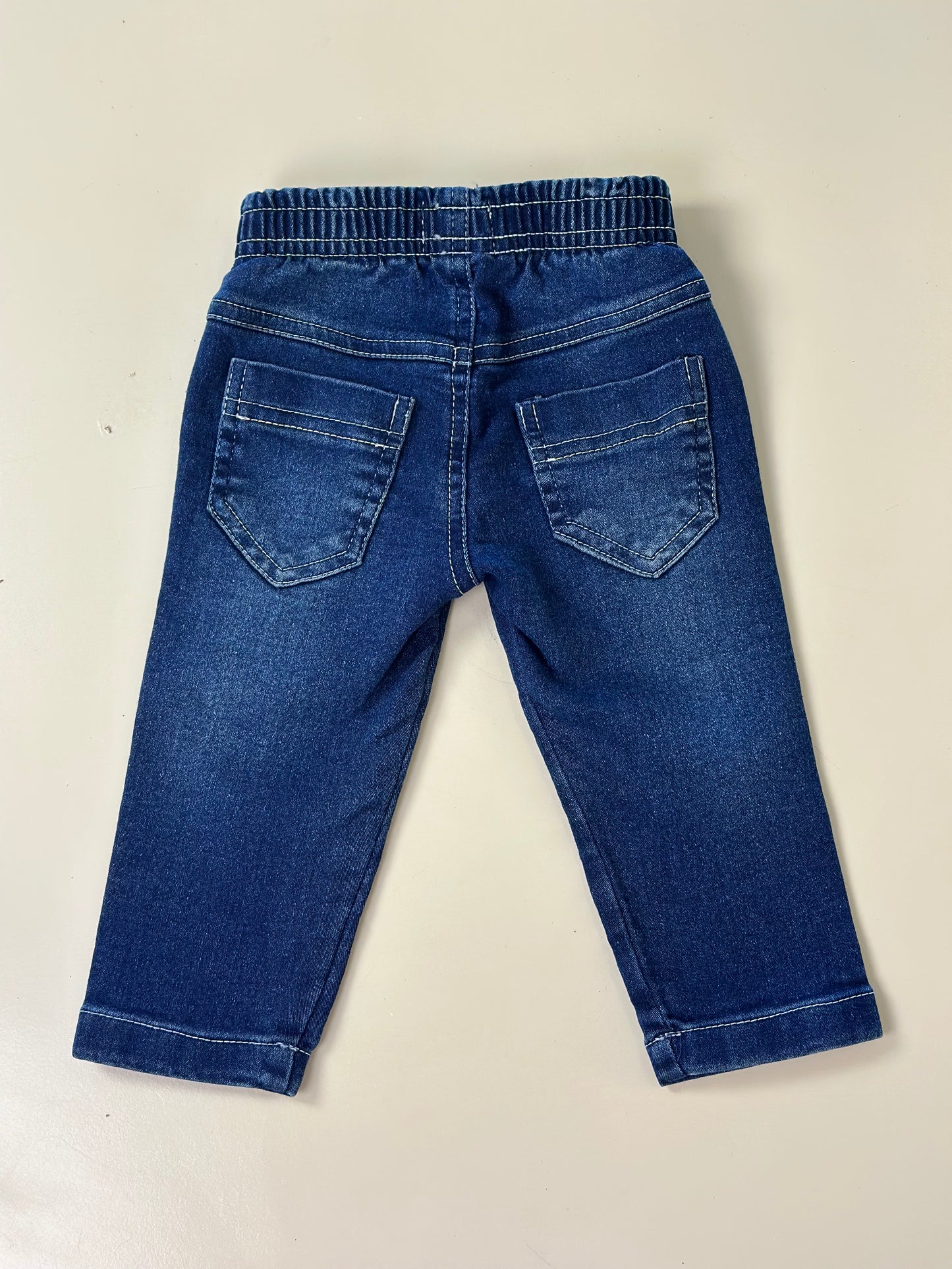 Calça Jeans Bebê Skinny Elastano Marinho - Dame