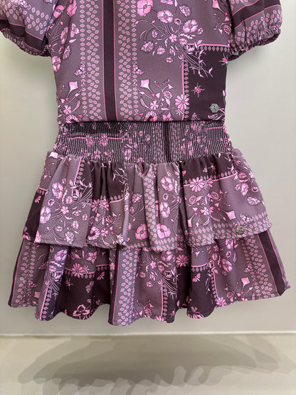 Conjunto Teen Bata Estampada Floral e Short-Saia Floral - Two In