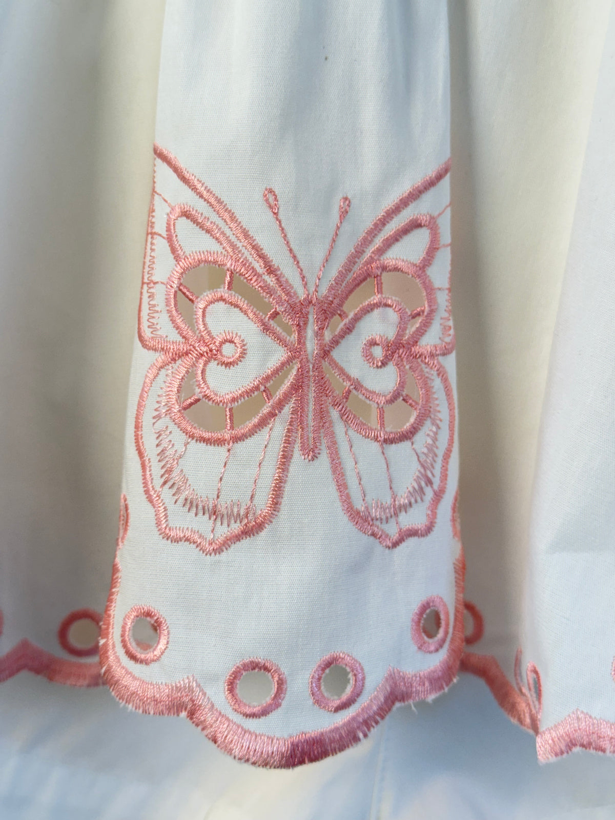 Conjunto Infantil Blusa Com Bordado Rechilieu de Borboleta na Barra e Shorts Tricoline - Luluzinha