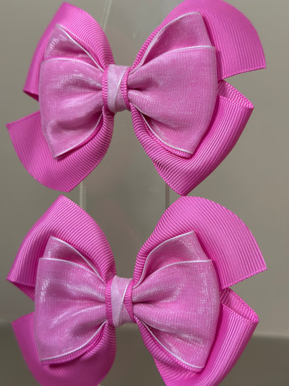 Laço Infantil Special Organza Liso Rosa Candy - Gracia