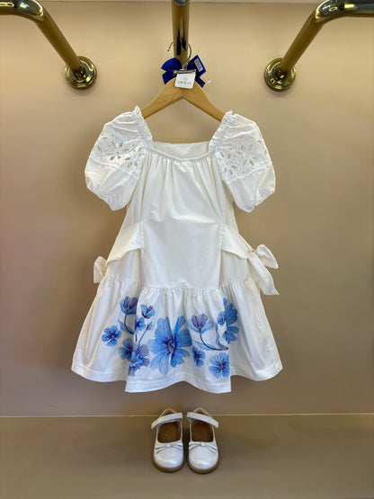 Vestido Infantil Flores Azuis - Animê