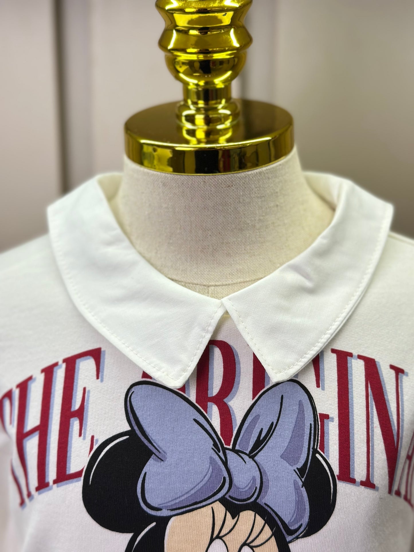 Conjunto Infantil Casaco Minnie Golinha Pérola e Legging Vermelha - Animê