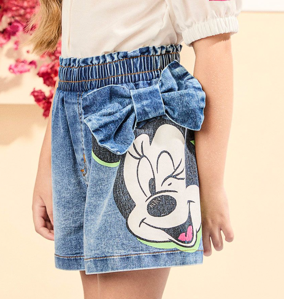 Shorts Jeans Minnie Animê - Gracia