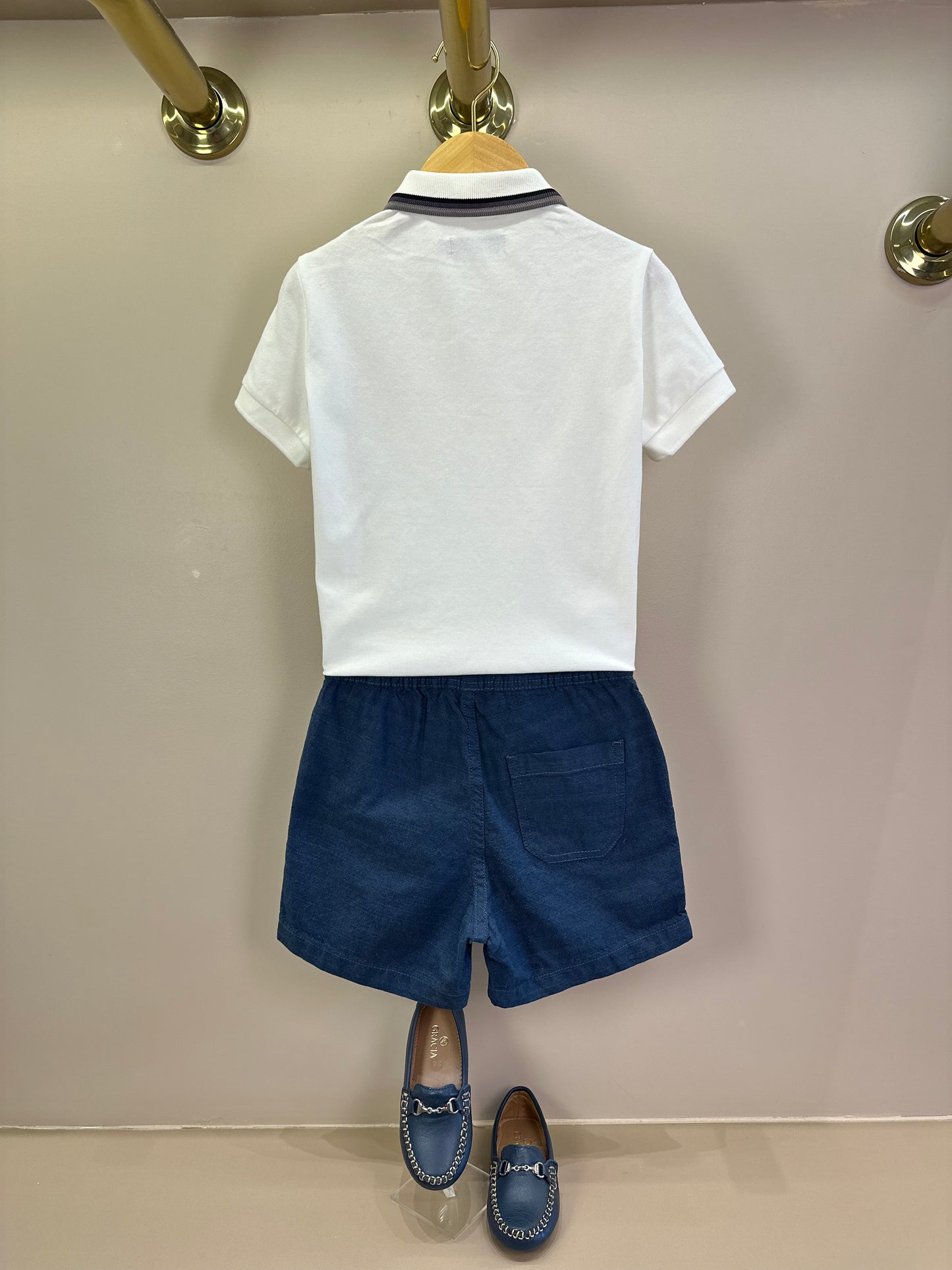 Polo Infantil Piquet Básica Off White - Reserva Mini