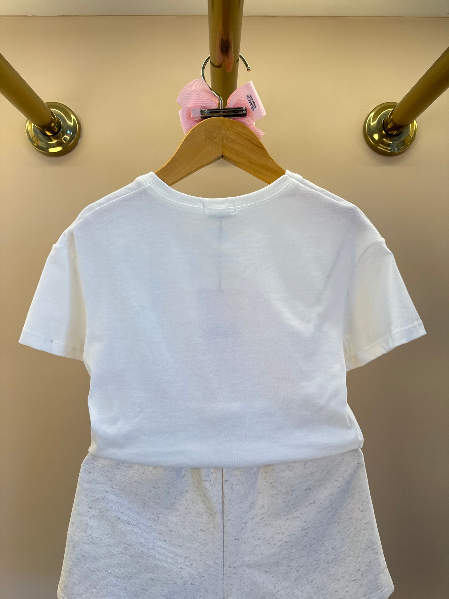 Conjunto Infantil Blusa Charms e Shorts Bolsos Corações - Infanti