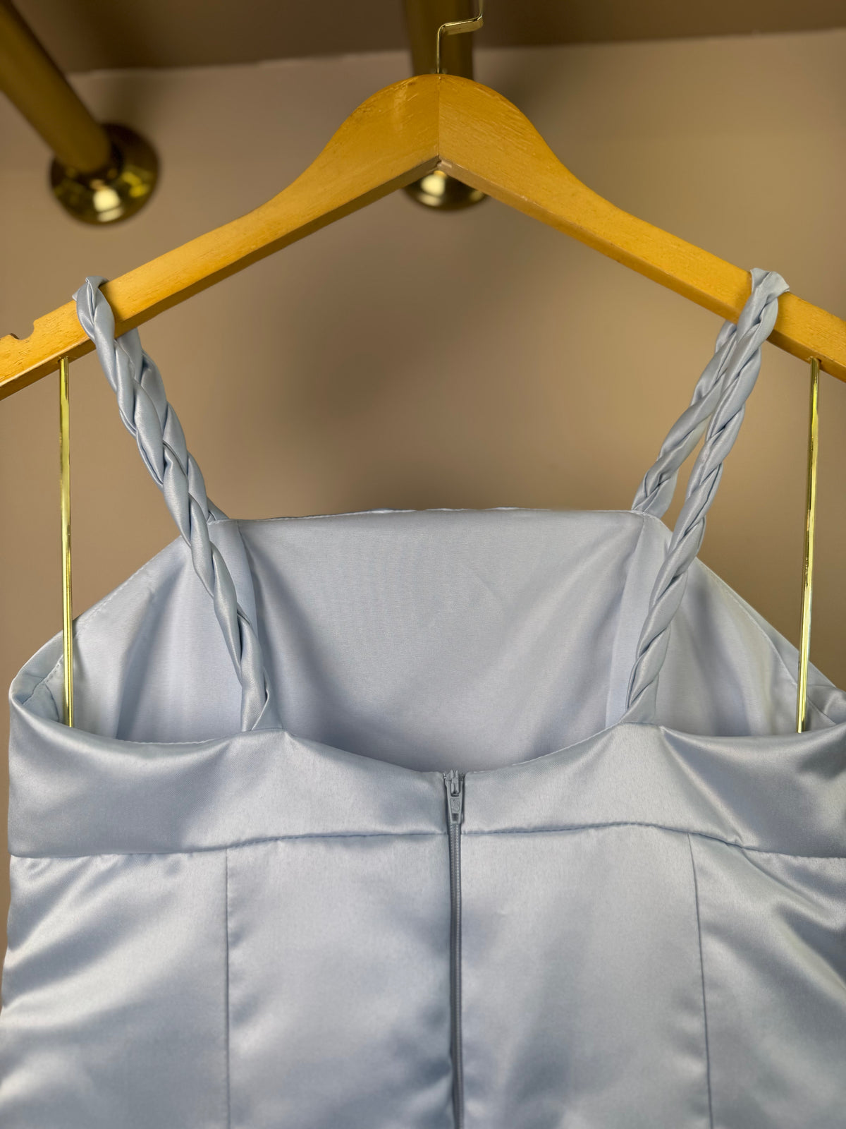 Vestido Teen Azul Claro com Alças Finas - Vanilla Cream