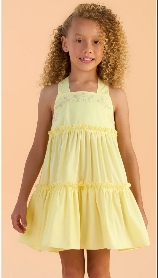 Vestido Princess Amarelo - Petit Cherie