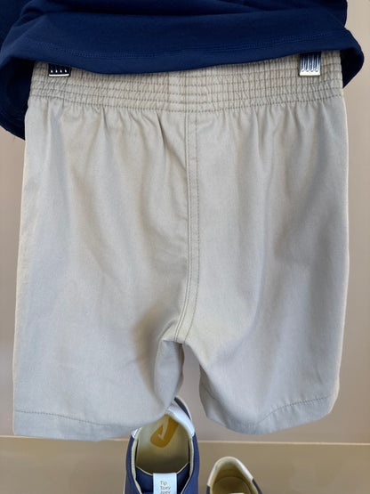 Conjunto Infantil T - Shirt Little Bear e Bermuda Azul Marinho - Youccie