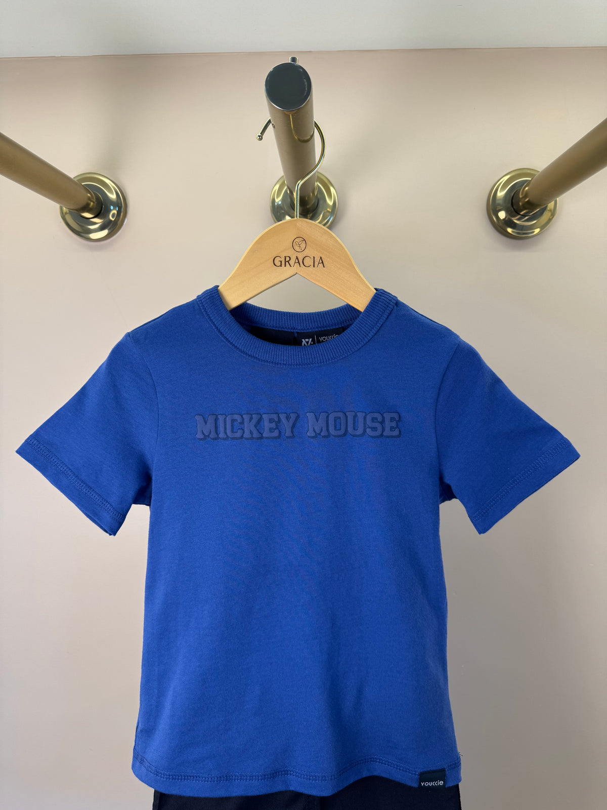 Conjunto Infantil T - Shirt Estampa Mickey Mouse e Bermuda Preta - Youccie