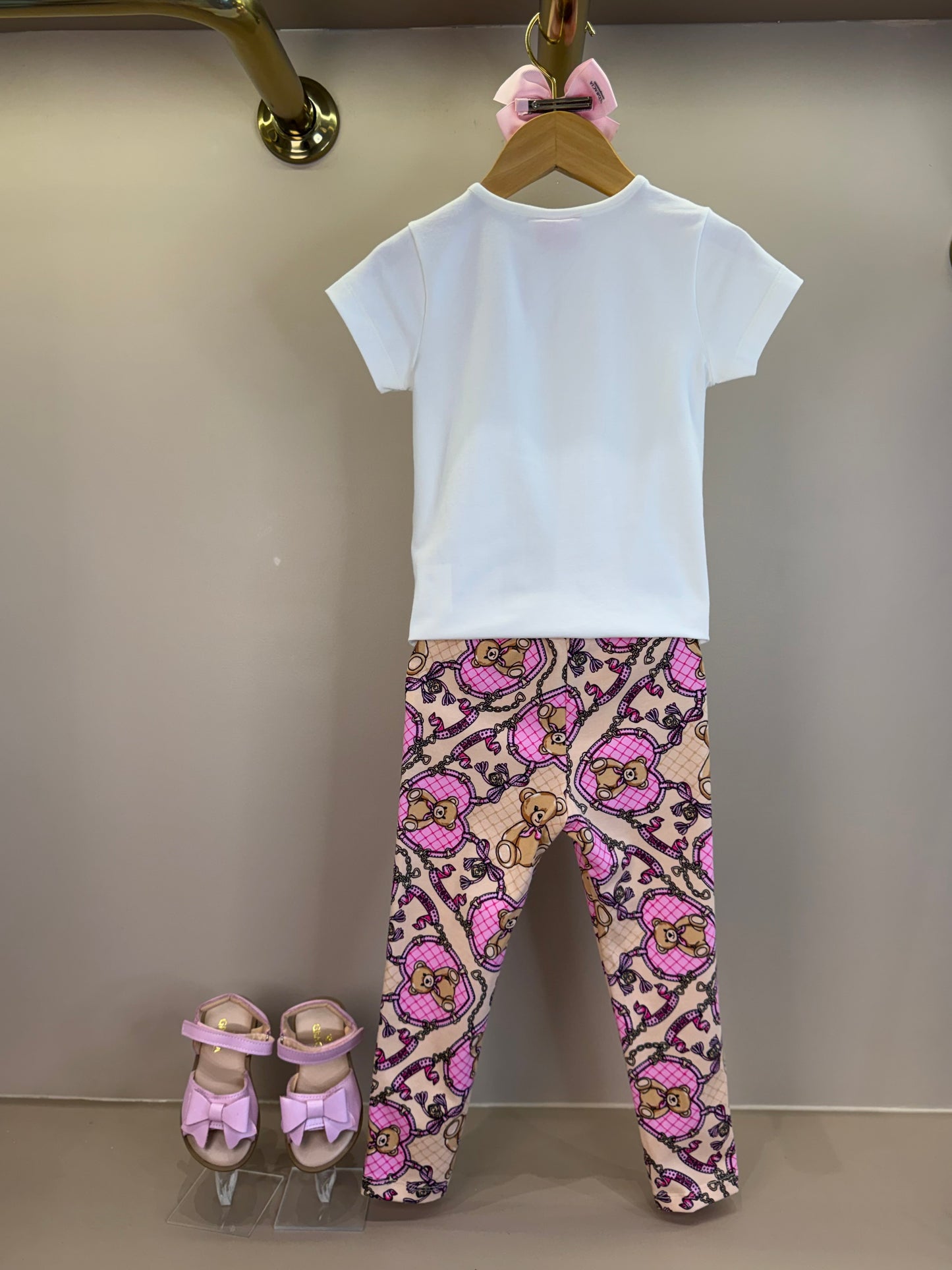 Conjunto Infantil Blusa Besties for Life e Calça Legging Ursinhas - Momi