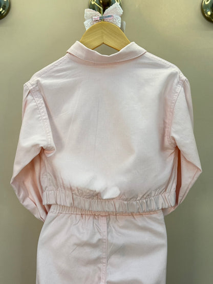 Conjunto Infantil Jaqueta Bomber e Calça Jogger Sarja Rosa - Gabriela Aquarela