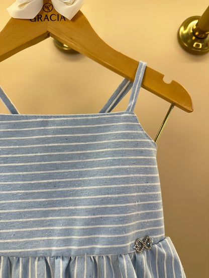 Conjunto Infantil Blusa Alças Com Regulador e Shorts Com Cós
