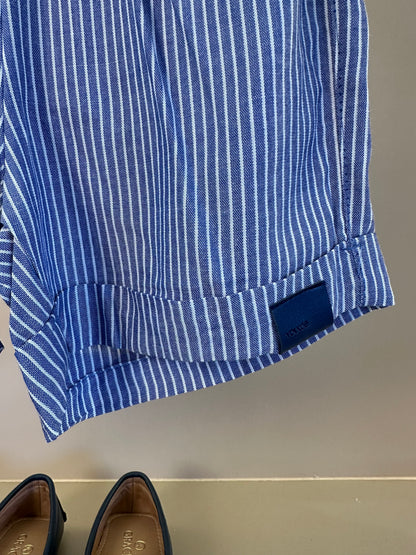 Conjunto Infantil Polo Gola Clássica e Bermuda Listrada