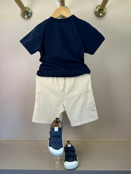 Conjunto Infantil Camiseta With Fox e Bermuda - Little Johnny