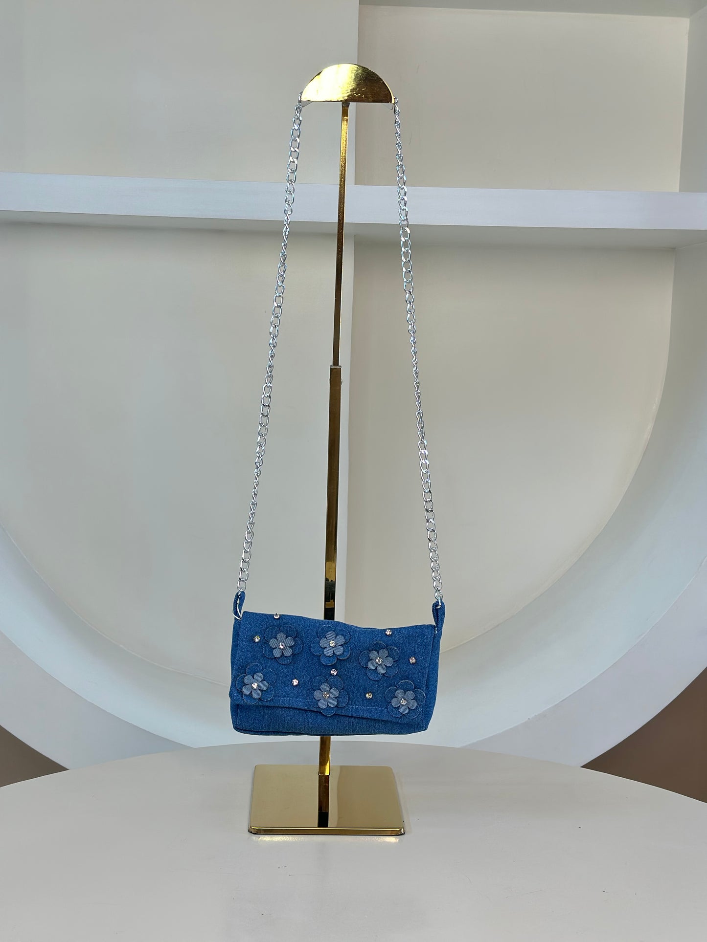 Bolsa Infantil Jeans & Flores - Gabriela Aquarela
