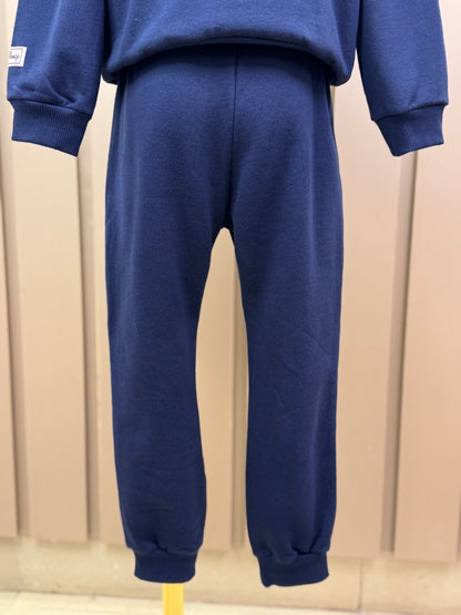 Conjunto Infantil Moletom Casaco Daisy e Calça Marinho - Momi