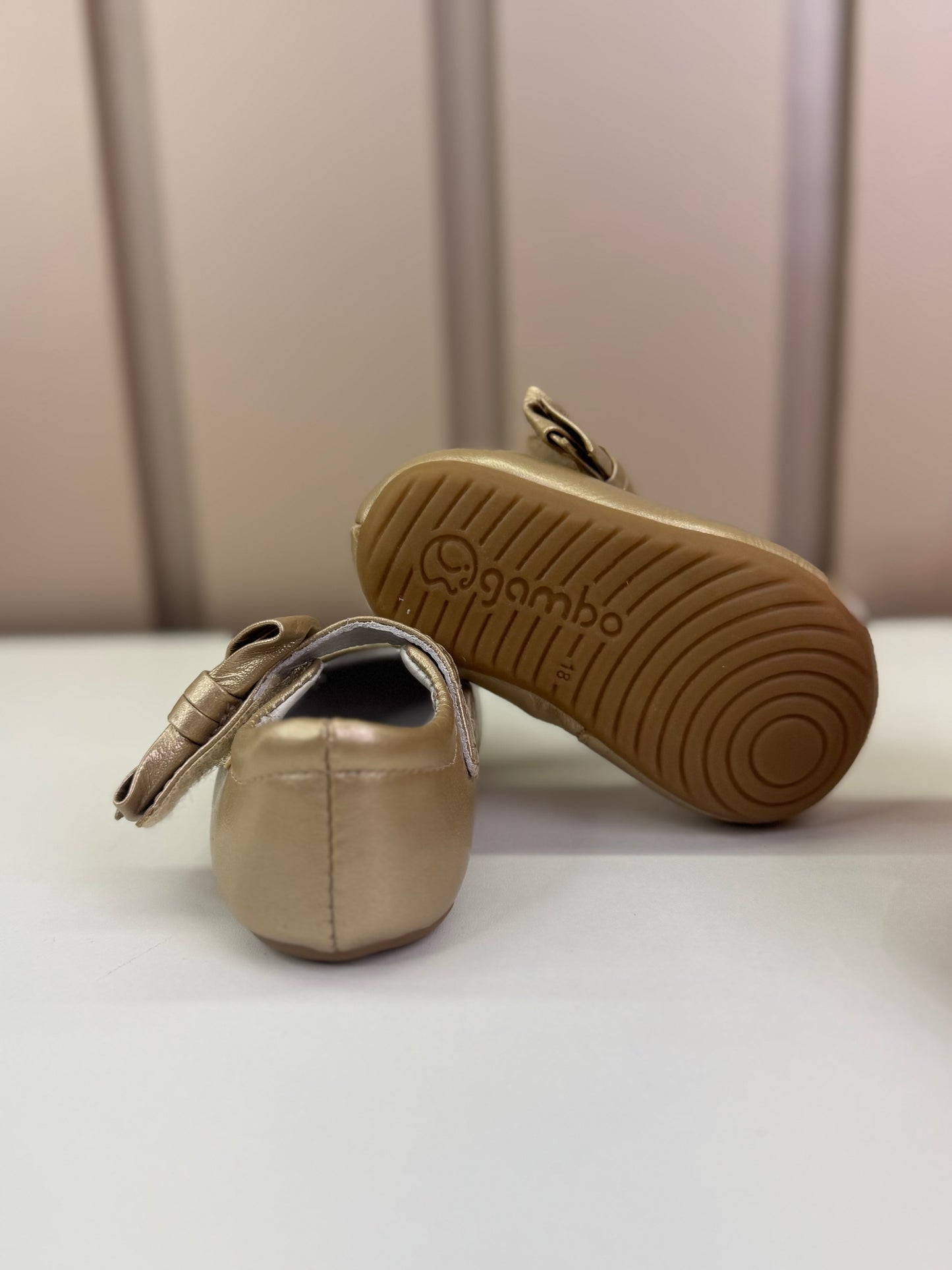 Sapatilha Bebê Stylish Glitter Champagne - Gambo